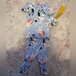 Bluey and Bingo pajama set 12M